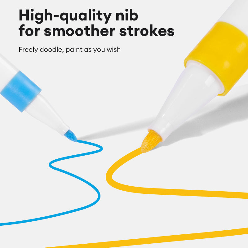 Deli Acrylic Marker Set – Multi-Surface Color Paint Pens