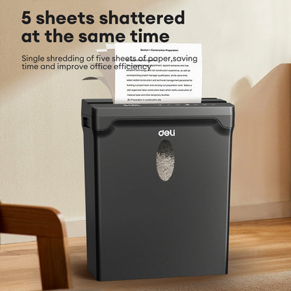 Deli Paper Shredder – 5 Sheets Cross Cut | Quiet & Safe