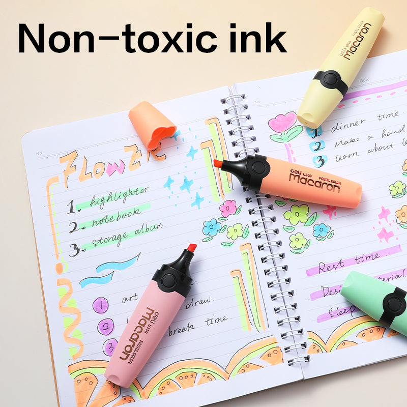 Deli Highlighter Pen/Text Maker Pen Macaron Shell Mildliner highlighter EU356