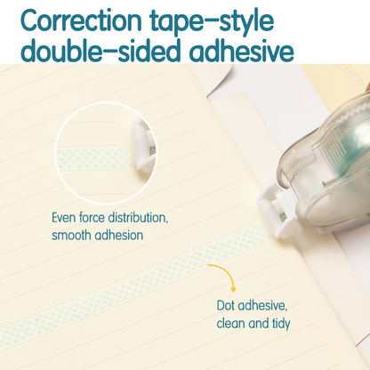 Deli 8/12m Double-sided Adhesive Portable Press The Double-Sided Tape With Replaceable Core TG107