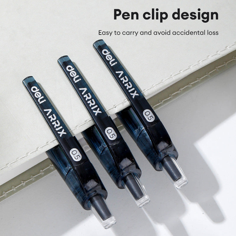Deli 0.5mm Smooth Gel Pen – Black Ink
