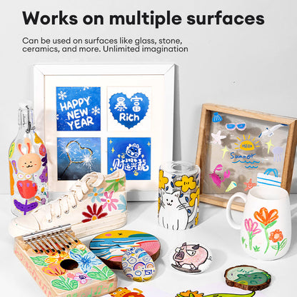 Deli Acrylic Marker Set – Multi-Surface Color Paint Pens