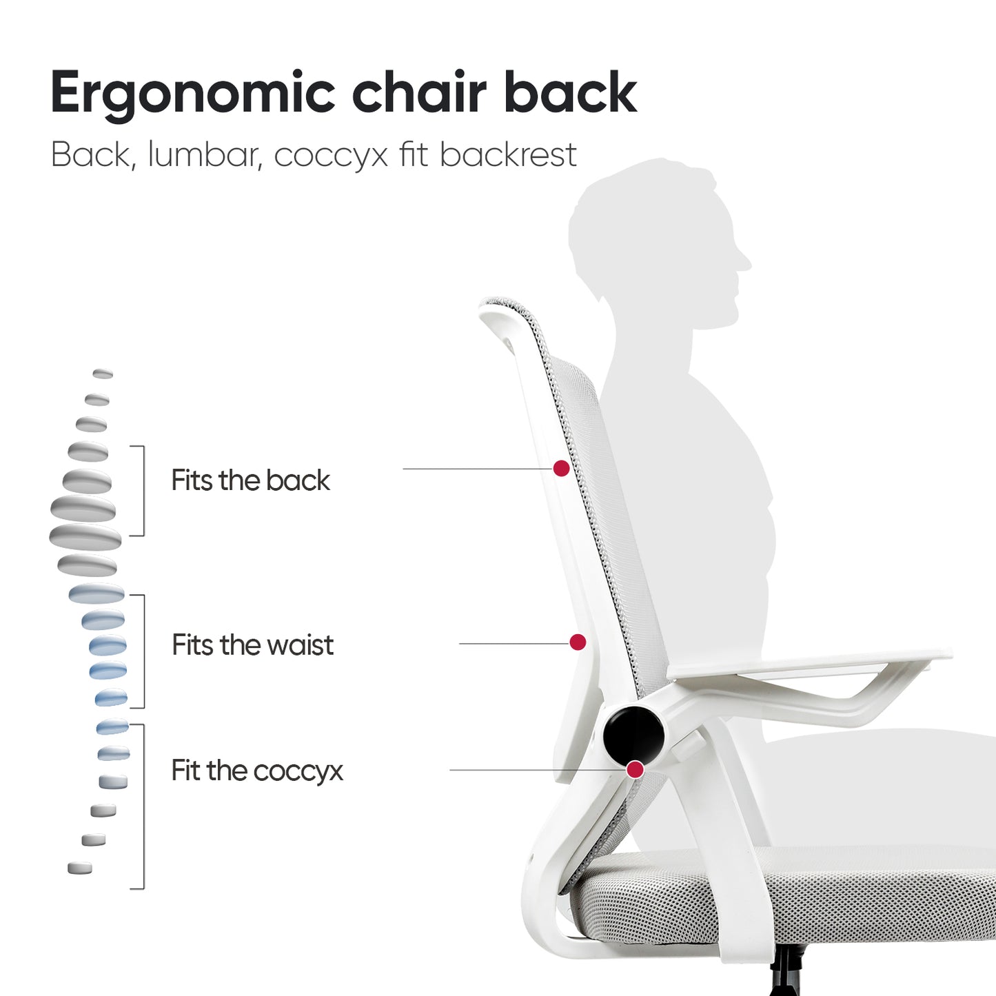 Deli Ergonomic Chair Breathable Mesh Home Office Computer Study Chair Gaming Chair