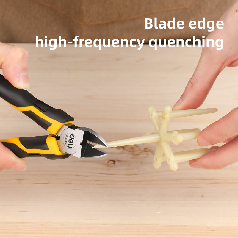 Deli Tools 6"/8" Long Nose Plier High Carbon Steel Needle Nose Plier PVC Two-color Handle