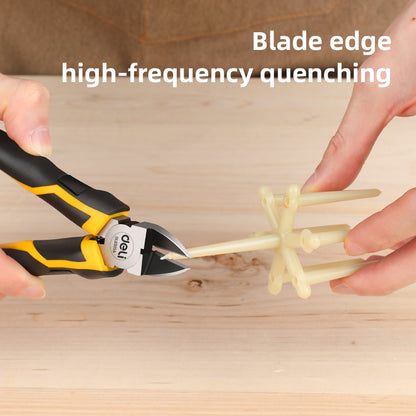 Deli Tools 6"/8" Long Nose Plier High Carbon Steel Needle Nose Plier PVC Two-color Handle