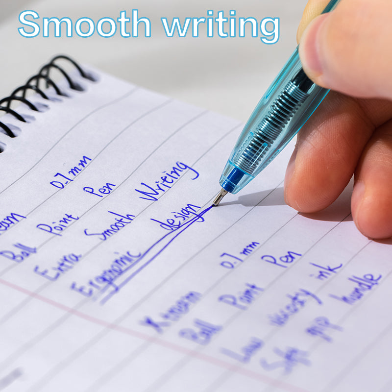 Deli 12Pcs Gel Pen 0.7mm Large-capacity Blue/Black Ink Press Ballpen Student Writing Stationery