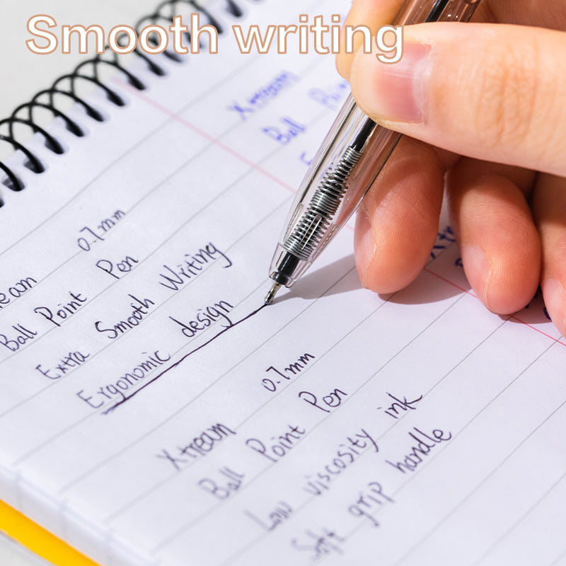 Deli 12Pcs Gel Pen 0.7mm Large-capacity Blue/Black Ink Press Ballpen Student Writing Stationery