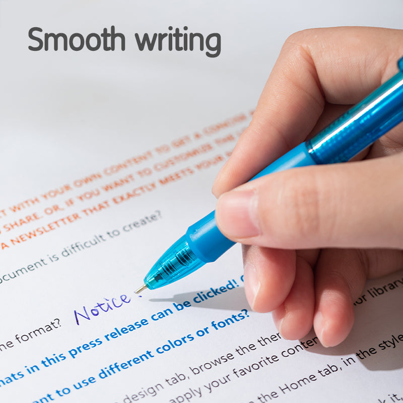 Deli 0.7mm Press Ballpen Black/Blue Ballpoint Pen For Writing Office School Supplies EQ17