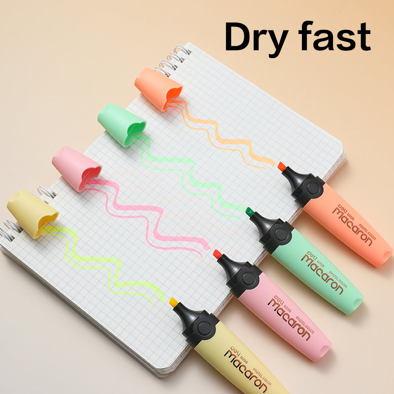 Deli Highlighter Pen/Text Maker Pen Macaron Shell Mildliner highlighter EU356