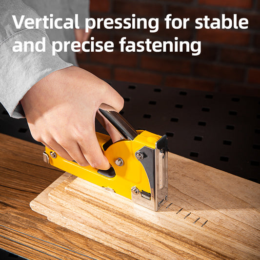 Deli Tools Door-Type Nail Gun Portable Industrial Staple Gun Heavy Duty Gun Tacker Metal Stapler Gun