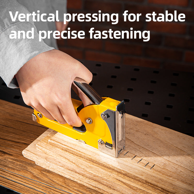 Deli Tools Door-Type Nail Gun Portable Industrial Staple Gun Heavy Duty Gun Tacker Metal Stapler Gun