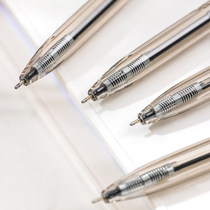 Deli 12Pcs Gel Pen 0.7mm Large-capacity Blue/Black Ink Press Ballpen Student Writing Stationery