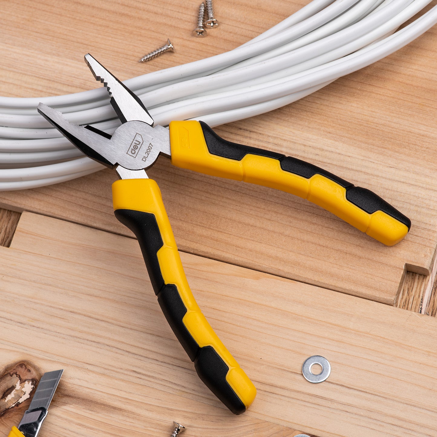 Deli Tools Pliers Set 6"/ 7" Long Nose Plier Heavy Duty Plier Multi-functional Cutter Tool Set