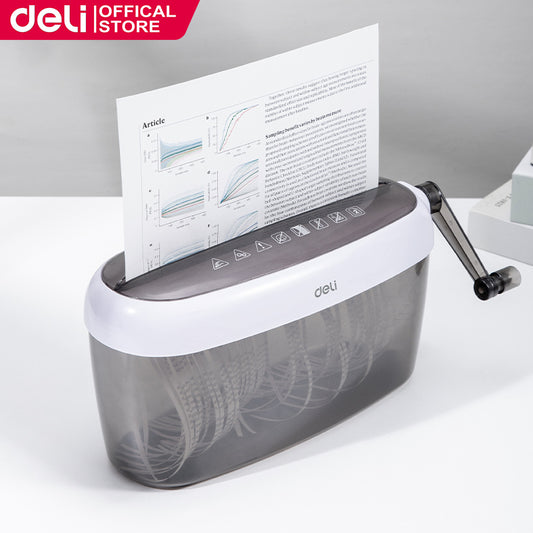Deli Manual Paper Shredder – No Power Portable A4 Cutter