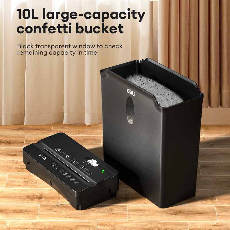 Deli Paper Shredder – 5 Sheets Cross Cut | Quiet & Safe