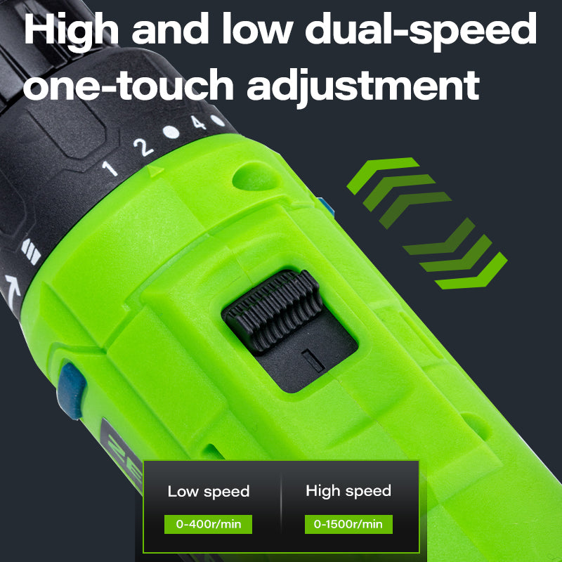 Deli ZENTOR 12V Lithium-ion Cordless Drill Portable Cordless Electric Drill Set with LED Light