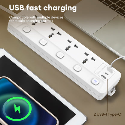 Deli Safe Power Strip with USB Fast Charging