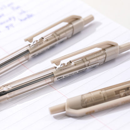 Deli 12Pcs Gel Pen 0.7mm Large-capacity Blue/Black Ink Press Ballpen Student Writing Stationery