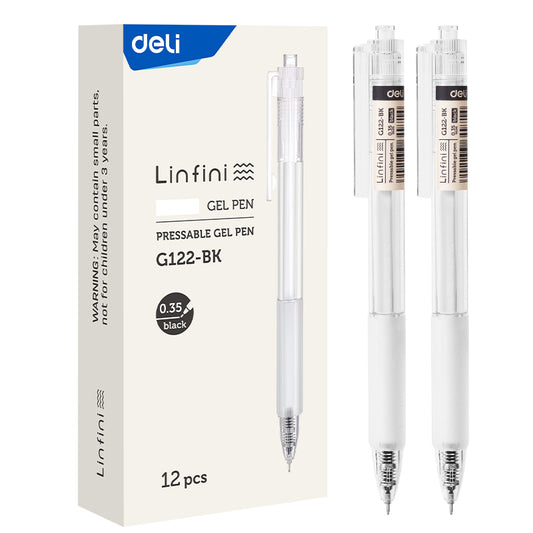 Deli 0.35mm Fine Tip Gel Pen – Extra Smooth & Precise Writing