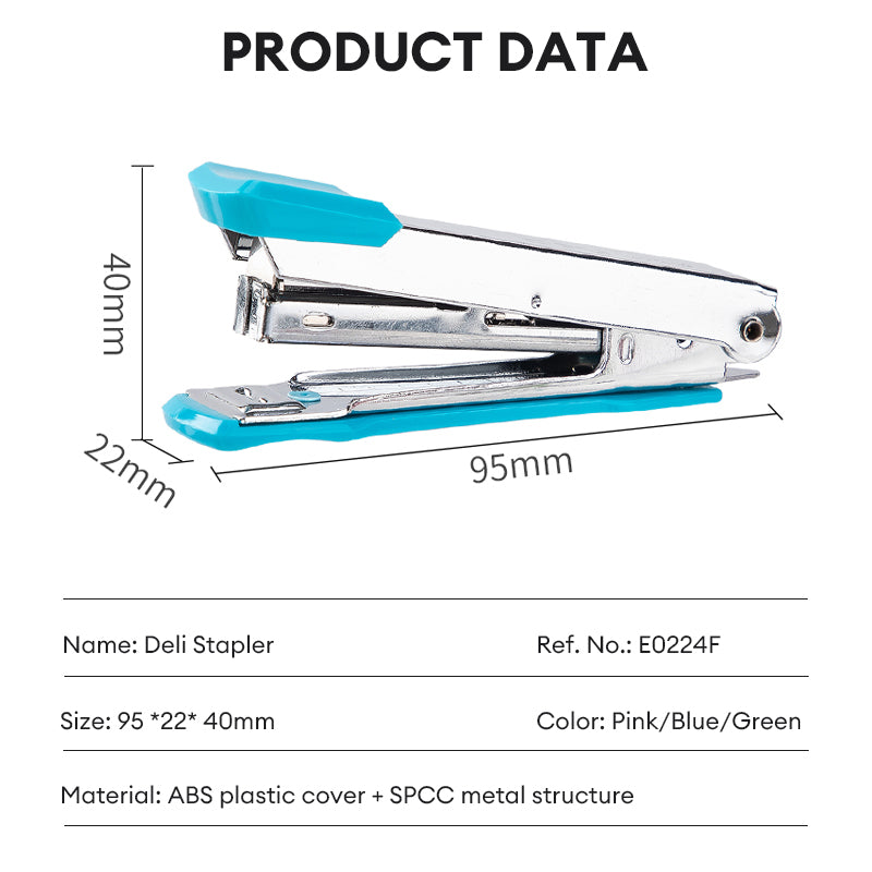Deli Stapler with Remover 10# Staples Staplers Machine School Office Supplies E0224F