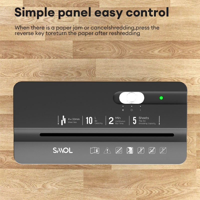 Deli Paper Shredder – 5 Sheets Cross Cut | Quiet & Safe