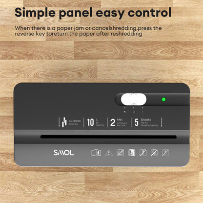 Deli Paper Shredder – 5 Sheets Cross Cut | Quiet & Safe