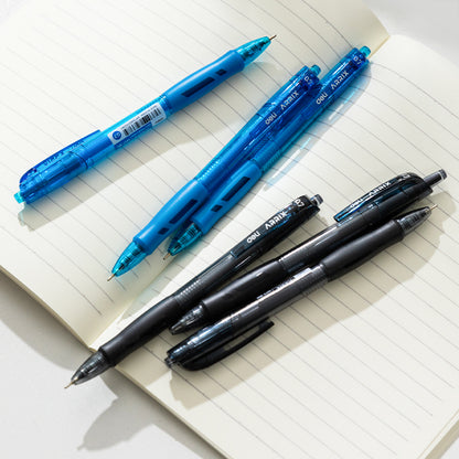 Deli 0.7mm Press Ballpen Black/Blue Ballpoint Pen For Writing Office School Supplies EQ17