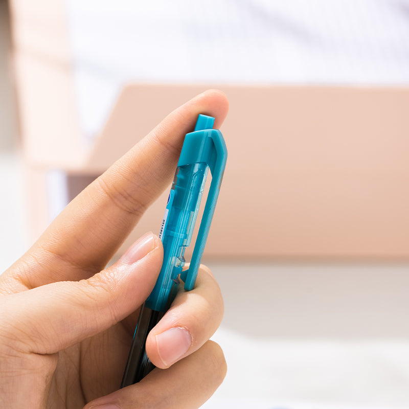 Deli 12Pcs Gel Pen 0.7mm Large-capacity Blue/Black Ink Press Ballpen Student Writing Stationery
