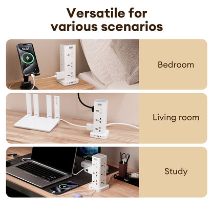 Deli Power Tower Fast Charge – Multi Plug for Home & Desk