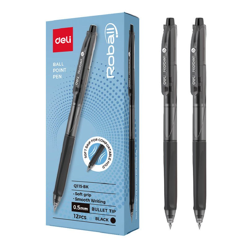 Deli Smooth Gel Pen 0.5mm – Soft Grip, Quick Dry
