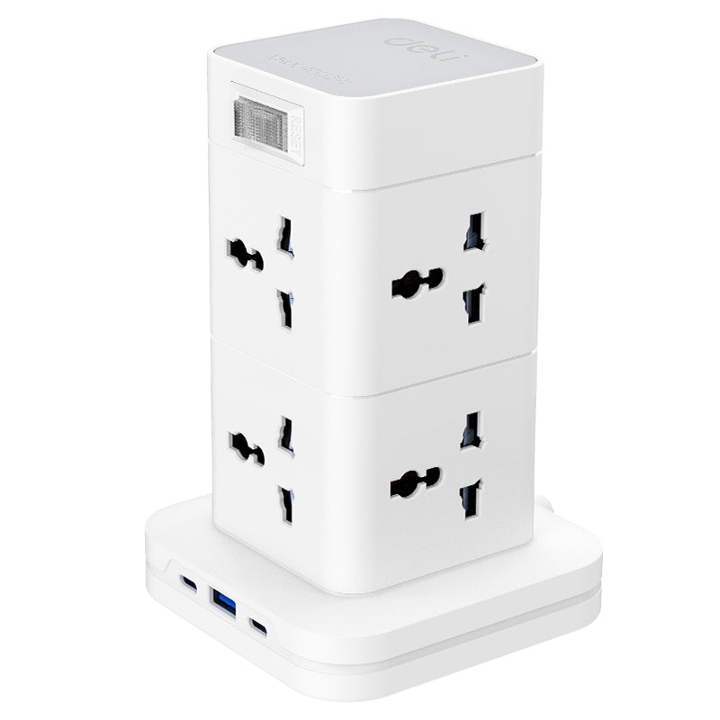 Deli Power Tower Fast Charge – Multi Plug for Home & Desk
