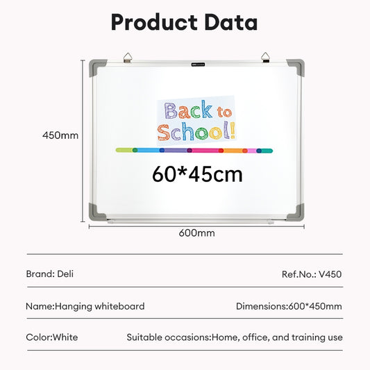 Deli Magnetic Aluminum Whiteboard with Magnetic Marker