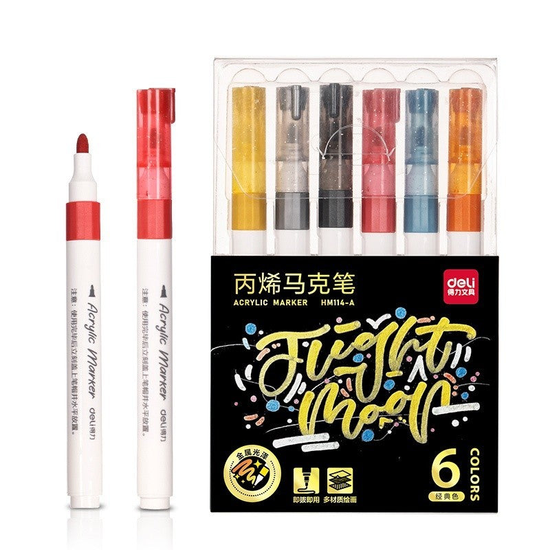 Deli 6 Colors Highlighter Marker Set Painting School Supplies HM114