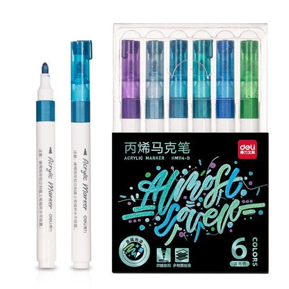 Deli 6 Colors Highlighter Marker Set Painting School Supplies HM114