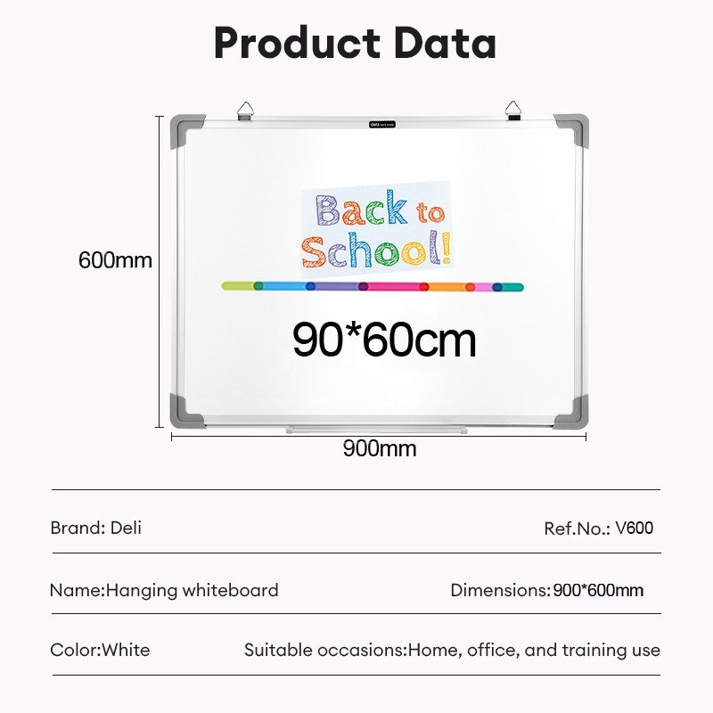 Deli Magnetic Aluminum Whiteboard with Magnetic Marker