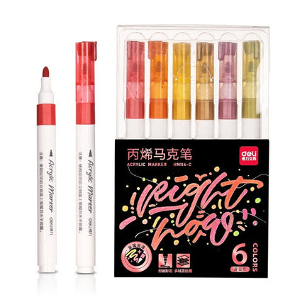 Deli 6 Colors Highlighter Marker Set Painting School Supplies HM114