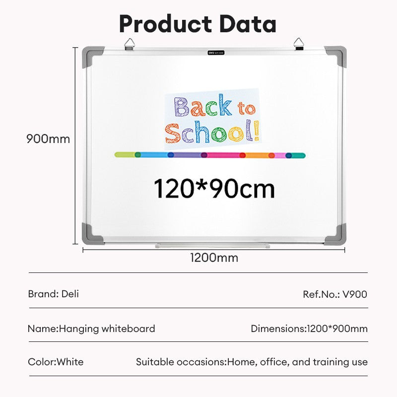 Deli Magnetic Aluminum Whiteboard with Magnetic Marker