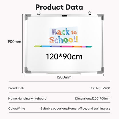 Deli Magnetic Aluminum Whiteboard with Magnetic Marker