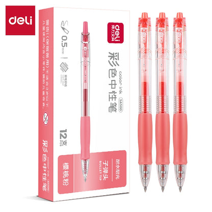 Deli  0.5mm Colorful Roller Pen Quick-Drying Ink SA500 for School Note Writing Stationery