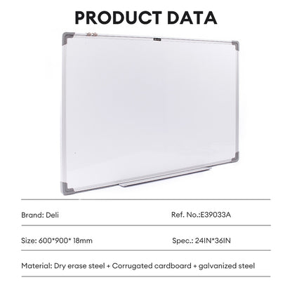 Deli Magnetic Aluminum Whiteboard with Magnetic Marker