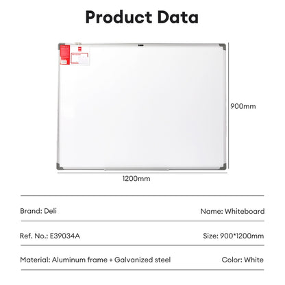 Deli Magnetic Aluminum Whiteboard with Magnetic Marker