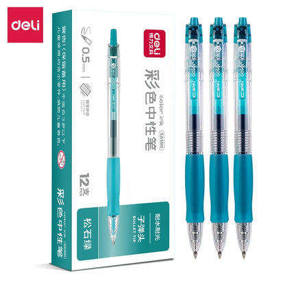 Deli  0.5mm Colorful Roller Pen Quick-Drying Ink SA500 for School Note Writing Stationery