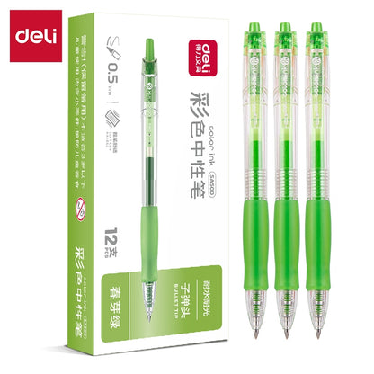 Deli  0.5mm Colorful Roller Pen Quick-Drying Ink SA500 for School Note Writing Stationery