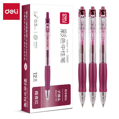 Deli  0.5mm Colorful Roller Pen Quick-Drying Ink SA500 for School Note Writing Stationery
