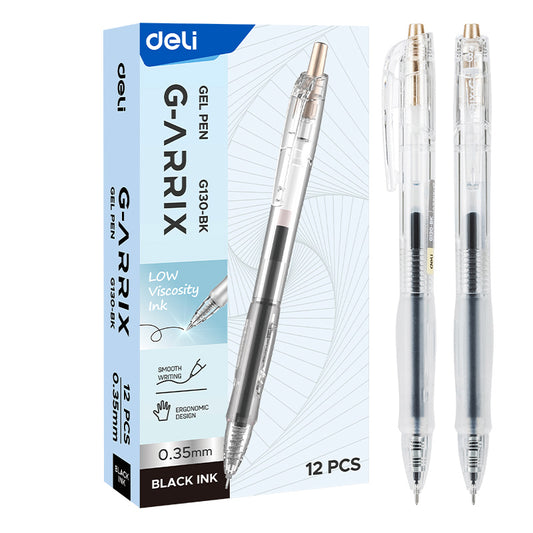 Deli Quick-Dry Gel Pen 0.5mm – Smooth & No Smudge