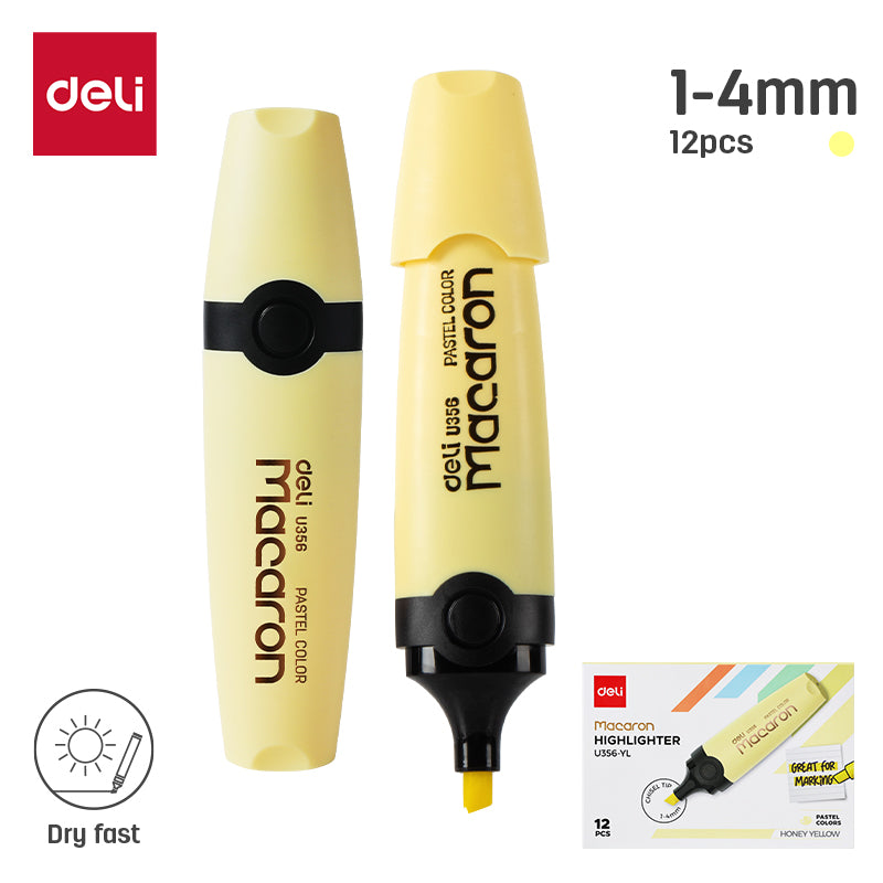 Deli Highlighter Pen/Text Maker Pen Macaron Shell Mildliner highlighter EU356